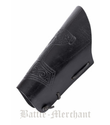 Armstulpe mit geprägtem Thorshammer, schwarz