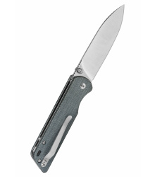 Parrot, satinierte Klinge, denim micarta Griff