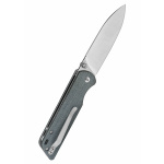 Parrot, satinierte Klinge, denim micarta Griff