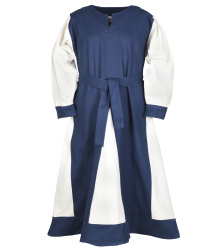 Kinder-Wikingerkleid Solveig, blau/natur