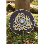 Angelsächsischer Schild mit Schlangenmotiv und Runen, 61 cm