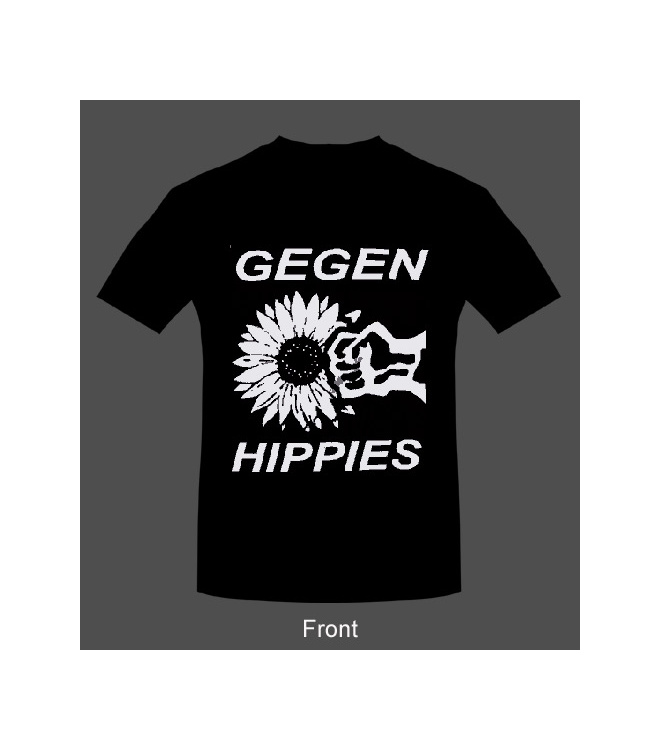 T-Shirt Gegen Hippies, Gr. S