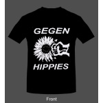 T-Shirt Gegen Hippies, Gr. M