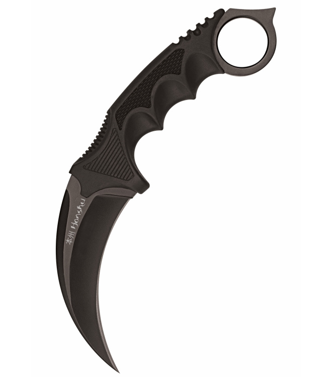 Honshu Karambit-Messer, Schwarz, mit Schultergurt