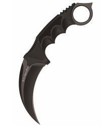 Honshu Karambit-Messer, Schwarz, mit Schultergurt