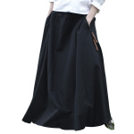 Mittelalterlicher Rock, weit ausgestellt, schwarz