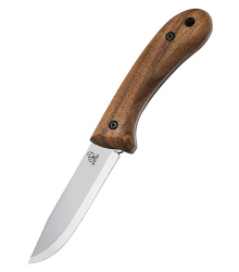 Bushcraft Messer, Karbon-Stahl und Lederscheide, BeaverCraft