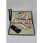Holzschnitzset mit 12 Messern in Werkzeugrolle + Zubehör, BeaverCraft
