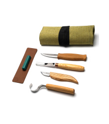 Löffel + Kuksa Profi-Set zum Schnitzen (4 Werkzeuge...