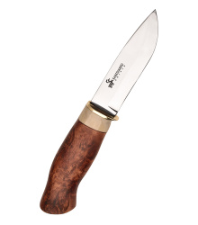 Jagdmesser Survival mit Feuerstahl & Diamant-Schleifstein, Karesuando