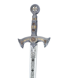 Schwert des Templerordens, silberfarben, Marto