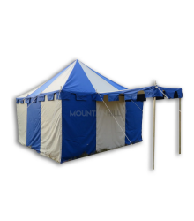 Ritterzelt 4x4 "Wolfram" blau-natur