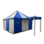 Ritterzelt 4x4 "Wolfram" blau-natur