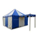 Ritterzelt 4x4 "Wolfram" blau-natur
