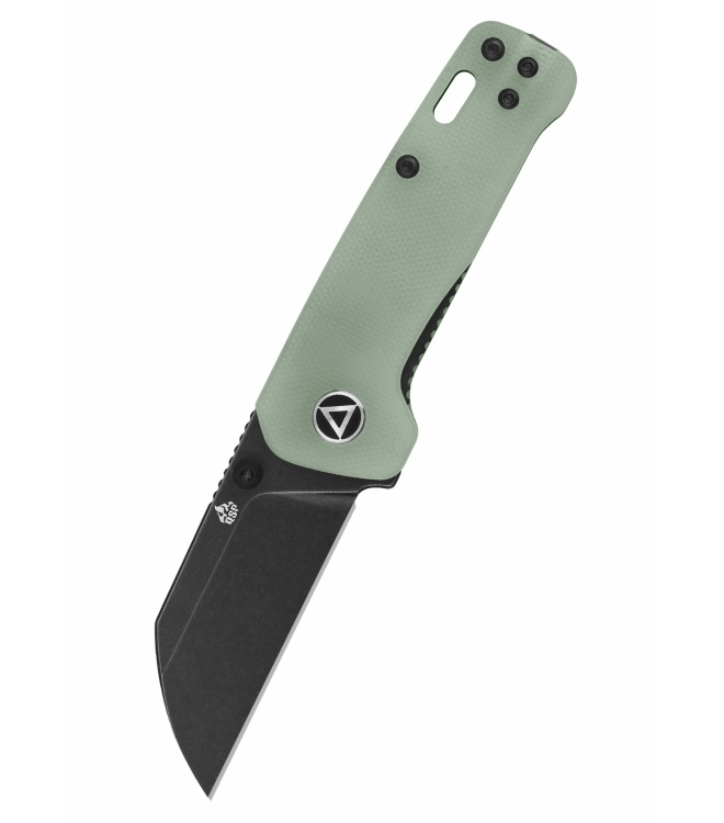 Penguin Mini, schwarze stonewashed Klinge, Jade G10-Griff