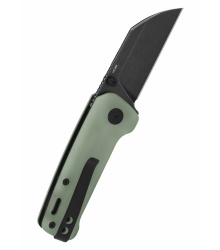 Penguin Mini, schwarze stonewashed Klinge, Jade G10-Griff