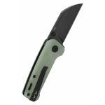 Penguin Mini, schwarze stonewashed Klinge, Jade G10-Griff