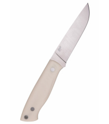 Brisa Trapper 115, elfenbeinfarbiges Micarta, Flachschliff