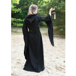 Mittelalter Kleid Isra mit Trompetenärmeln, schwarz