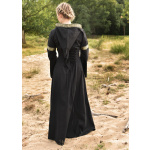 Mittelalterkleid Eleanor mit Kapuze, schwarz