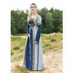 Mittelalterkleid Eleanor, blau/blaugrau