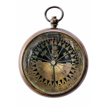 Kompass aus Messing, ca. 6 cm Durchmesser, Requisit