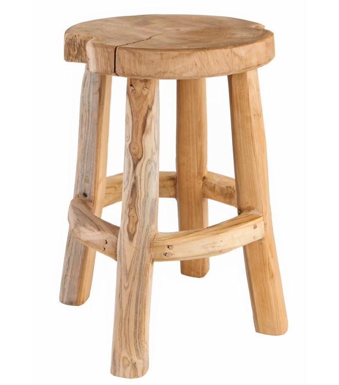 Holz-Hocker, ca. 45 cm hoch