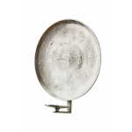 Wandkerzenhalter, Wandteller aus Aluminium, Nickelfarben