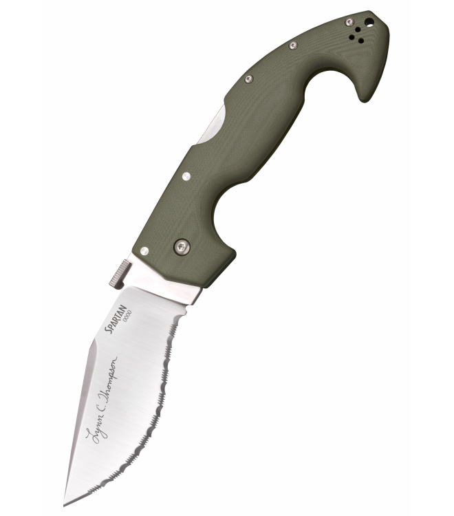 Taschenmesser Lynn Thompson Signature Spartan, S35VN Stahl, Wellenschliff