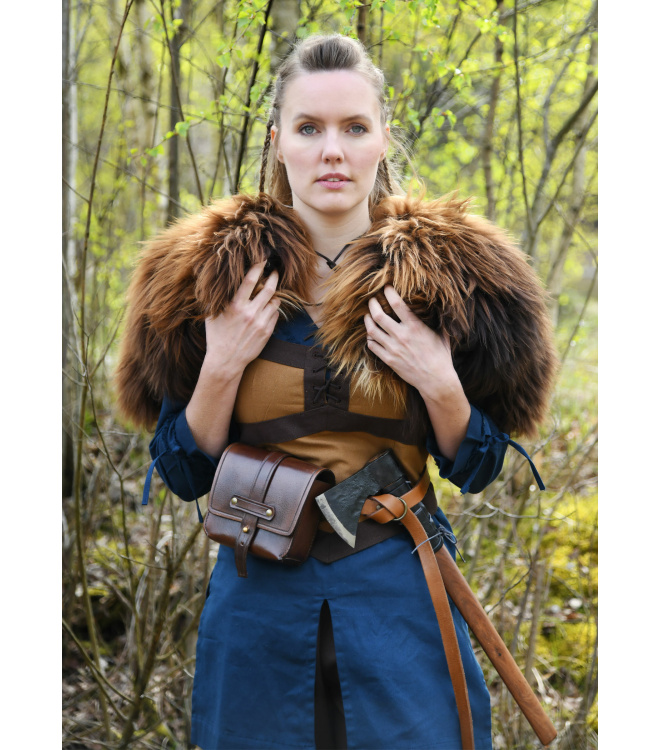 Schulterfell aus Nordlandschnucken-Fell, rostbraun, Größe L/XL