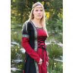 Mittelalterkleid Eleanor, rot/schwarz