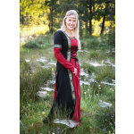 Mittelalterkleid Eleanor, rot/schwarz