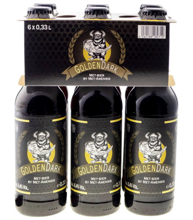 Metbier - Honigbier "GoldenDark", alc. 6,4% vol., 330 ml Flasche | Six-Pack