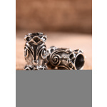 Bartperle und Lockenperle mit Spirale & Rauten aus Silber
