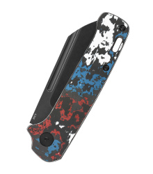 Taschenmesser QSP Penguin Slip Joint, Fat Carbon, blau, rot