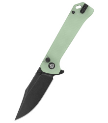 Taschenmesser QSP Grebe Button Lock G10 Griff, Jade