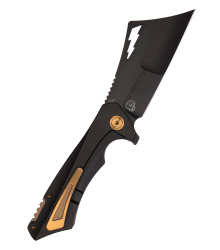 Taschenmesser Nemley Cleaver, Exclusive, Black PVD, Gold Ano