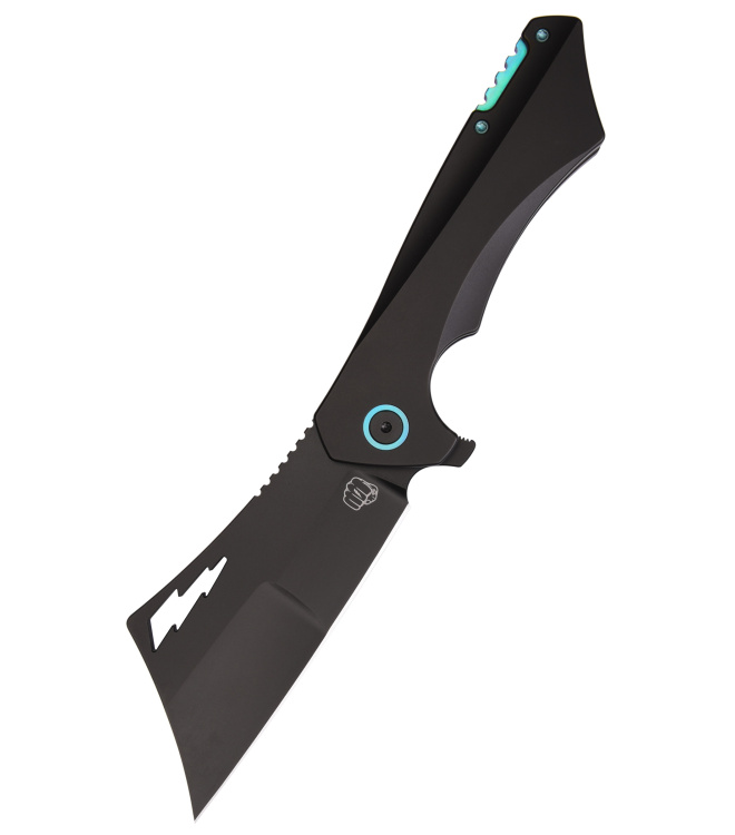 Taschenmesser Nemley Cleaver, Exclusive, Black PVD, Blue Ano