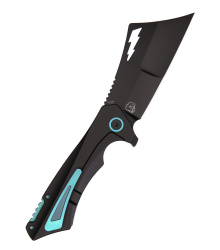 Taschenmesser Nemley Cleaver, Exclusive, Black PVD, Blue Ano