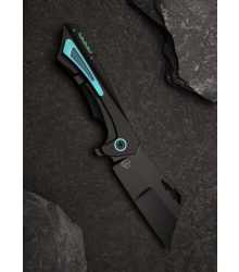 Taschenmesser Nemley Cleaver, Exclusive, Black PVD, Blue Ano
