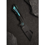 Taschenmesser Nemley Cleaver, Exclusive, Black PVD, Blue Ano