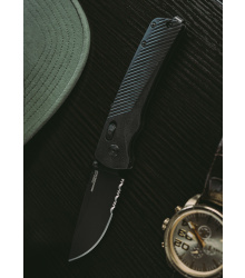 Taschenmesser Flash AT - Blackout - Teil-Wellenschliff, SOG
