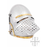 Hundsgugel, Mittelalter-Helm, ca. 1370, 1,6 mm Stahl