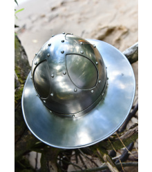 Eisenhut mit Wangenklappen, 1,6 mm Stahl