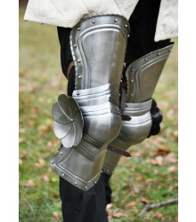 Gotische Beinschützer, Paar, 1,2 mm Stahl