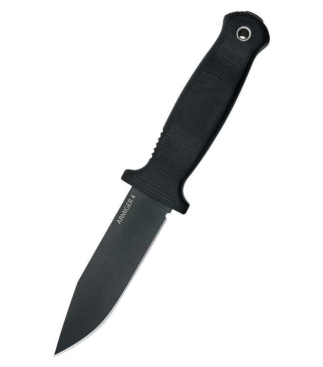 Feststehendes Messer Demko Armiger 4, Clip, Schwarz