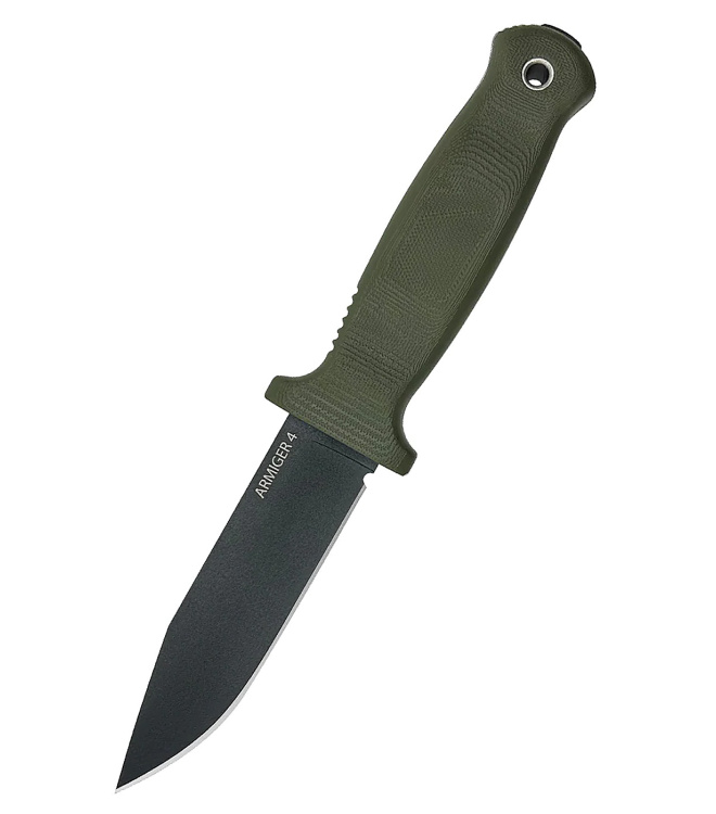 Feststehendes Messer Demko Armiger 4, Clip, Olivgrün