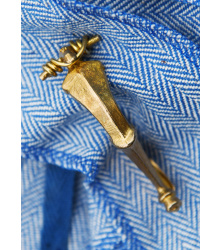 Fibel aus Messing, ca. 6,4 x 2,5 cm
