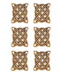 Plättchen aus Messing mit keltischem Knoten, Beschlag für DIY-Projekte (6 Stück)