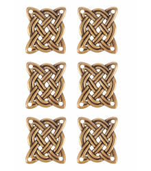 Plättchen aus Messing mit keltischem Knoten, Beschlag für DIY-Projekte (6 Stück)